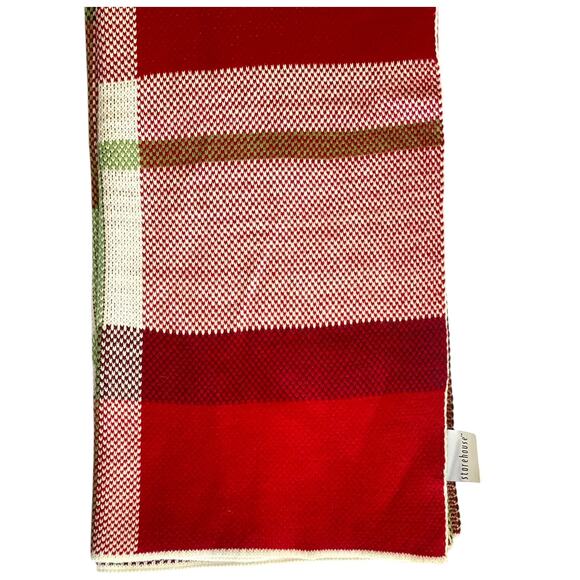 Storehouse Red Plaid Throw Blanket 50"x60" - Picture 2 of 6